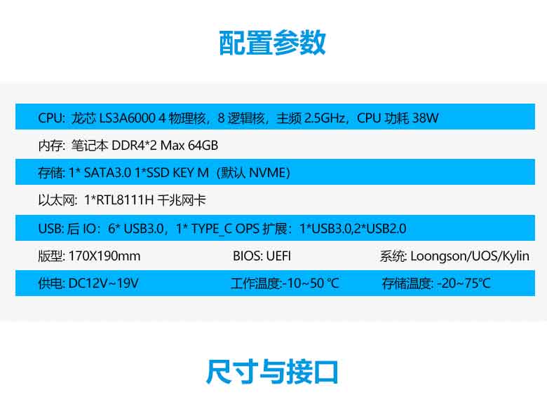 龍芯3A6000國產(chǎn)OPS主板M603L(圖2)